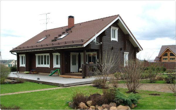 дом из бруса в скандинавском стиле