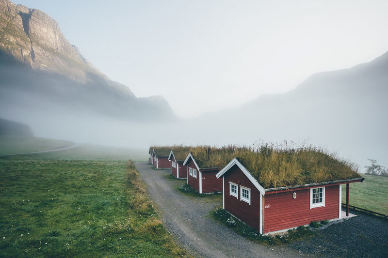 Олден, Норвегия дом, крыша, озеленение, скандинавия