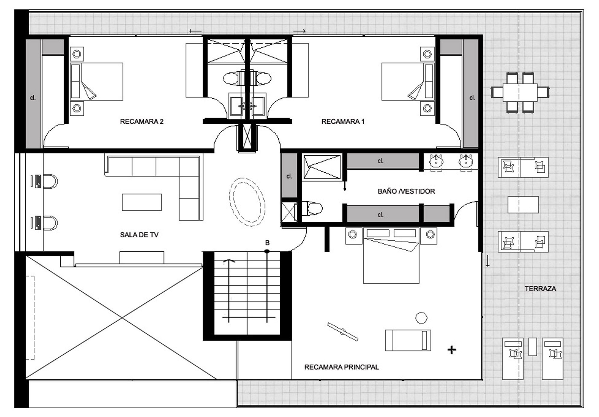 План схема помещений второго этажа и террасы