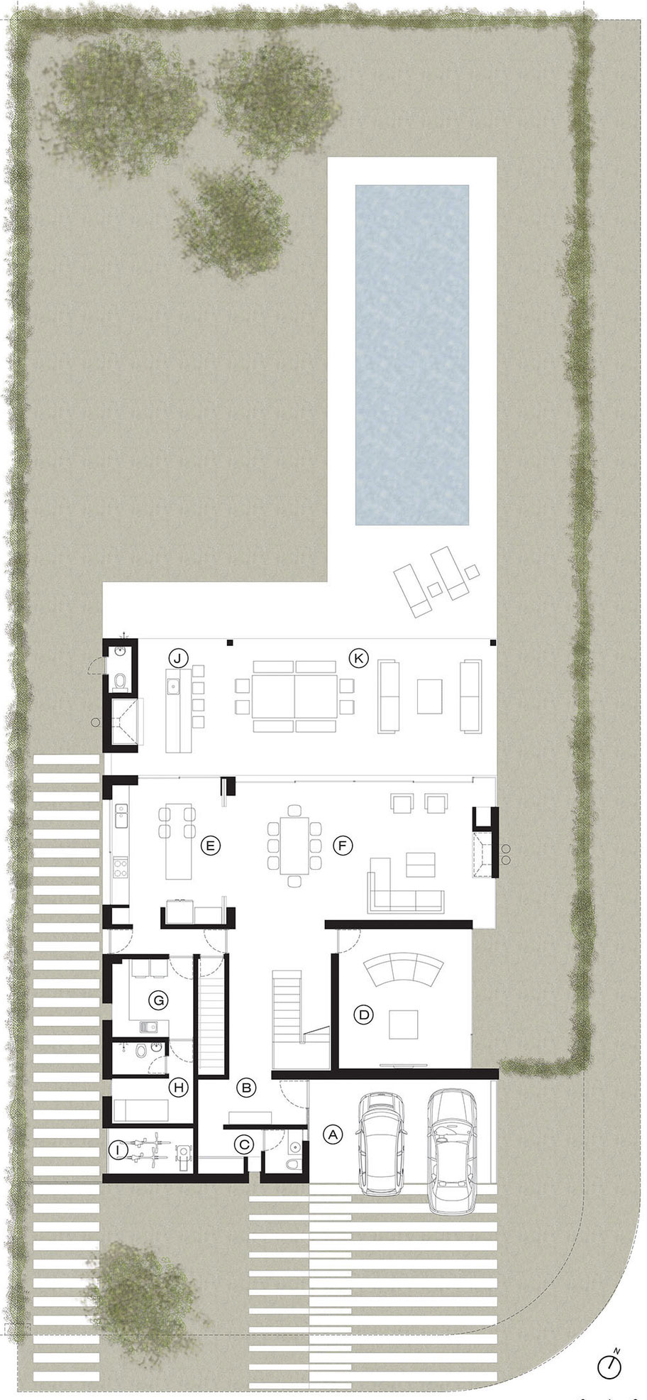 План схема дома и участка Casa A
