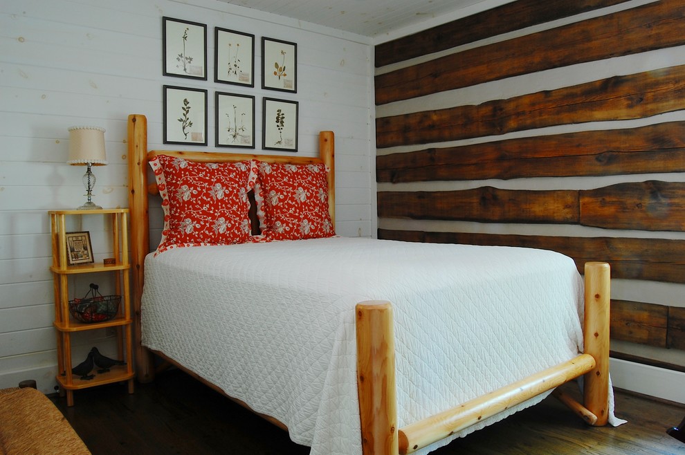Дизайн интерьера спальни в бревенчатом доме