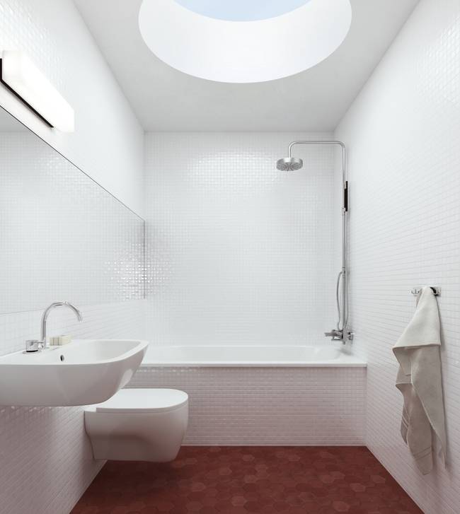 Маленький красный дом в Швеции: ванная