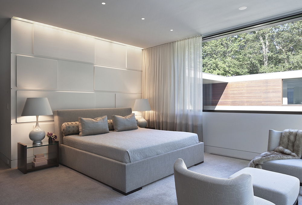 Дизайн интерьера спальни в светло-серых тонах