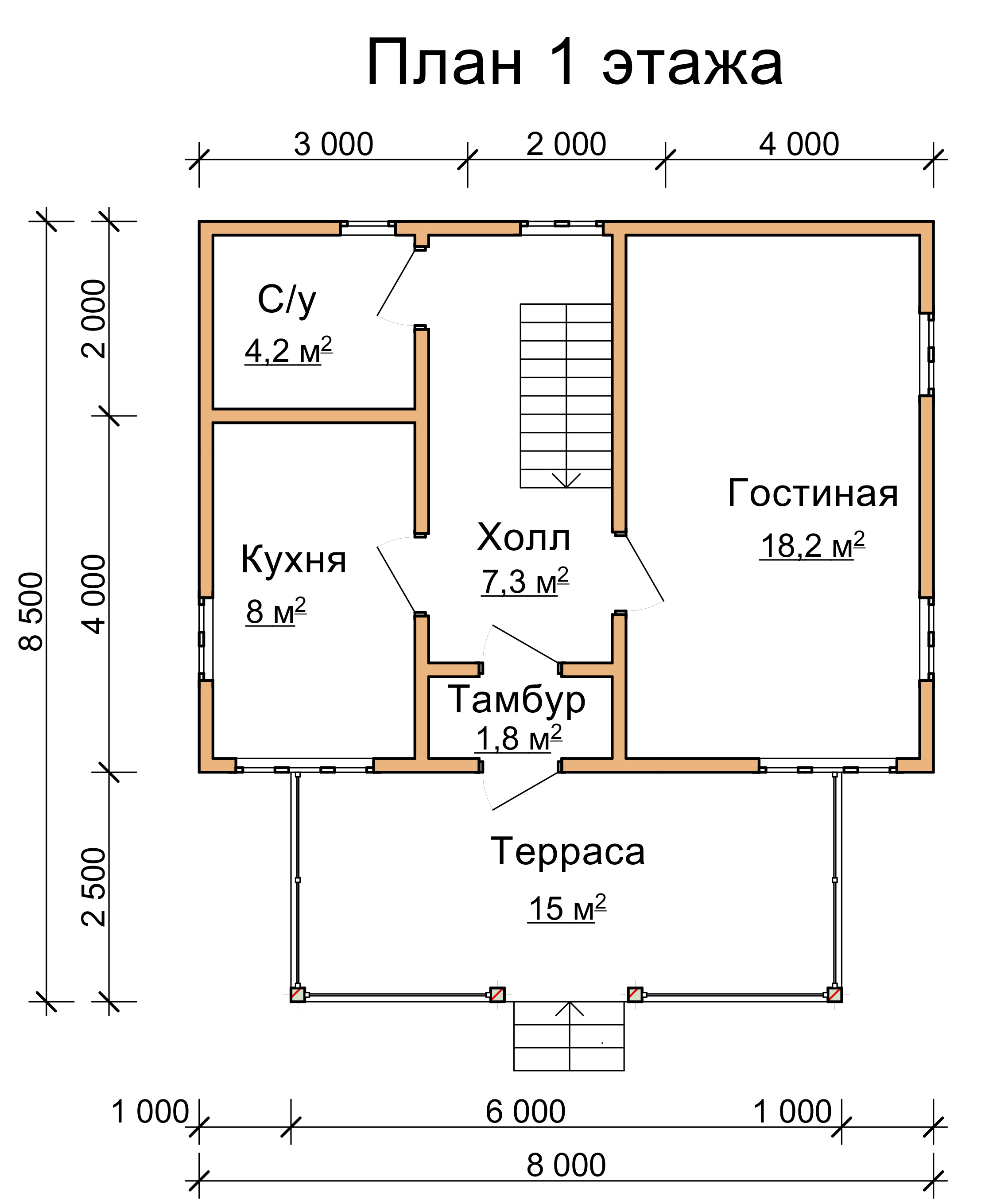 план 1 этажа