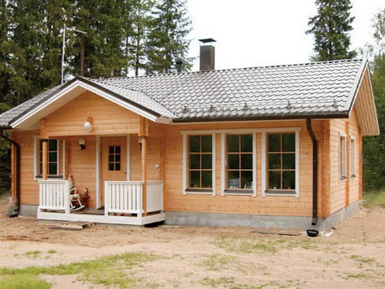 Деревянные дома - одноэтажные варианты и проекты домов 5