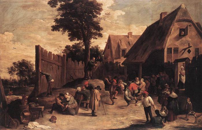  средневековый город и деревня