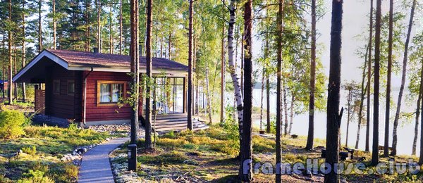 маленький финский коттедж для 4 человек у озера