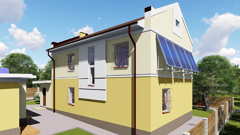 Двухэтажный жилой дом "Успешный" - визуализация проекта