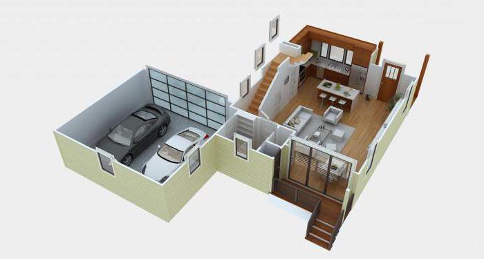 двухэтажный дом с гаражом 12 на 12