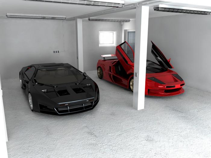 размеры гаража на 2 машины