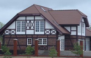 Фасад дома в стиле А