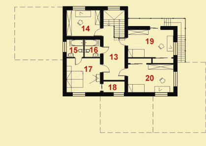 план двухэтажного дома c гаражом