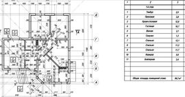 план первого этажа 11 на 11 м, - фото