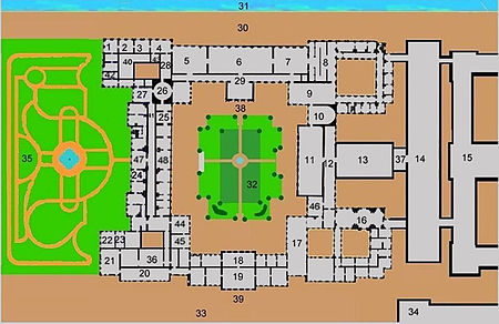 Схема зимнего дворца 2-го этажа