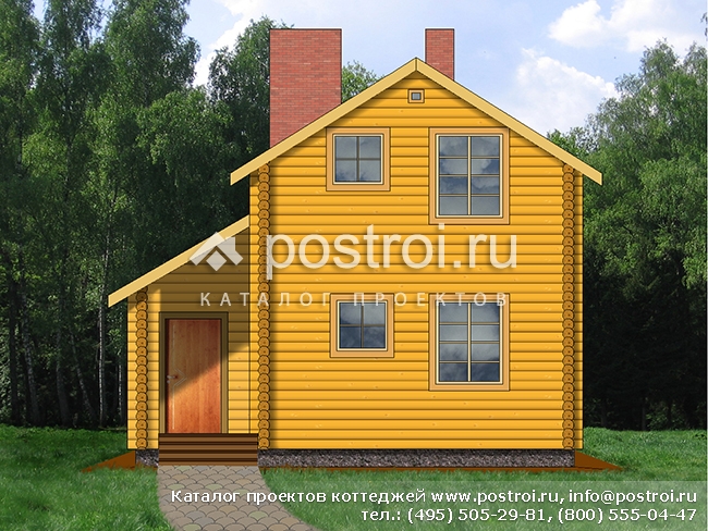 Проект дачного деревянного дома № A-093-1D [C1]