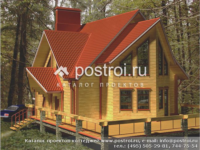 Типовой проект двухэтажного жилого дома № A-203-1D