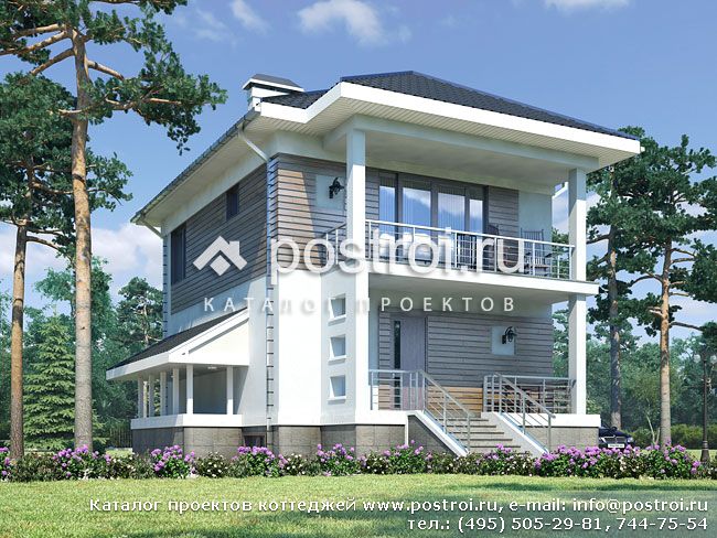 Проекты домов с плоской крышей – лучшие цены на готовые проекты в России | DOM4M