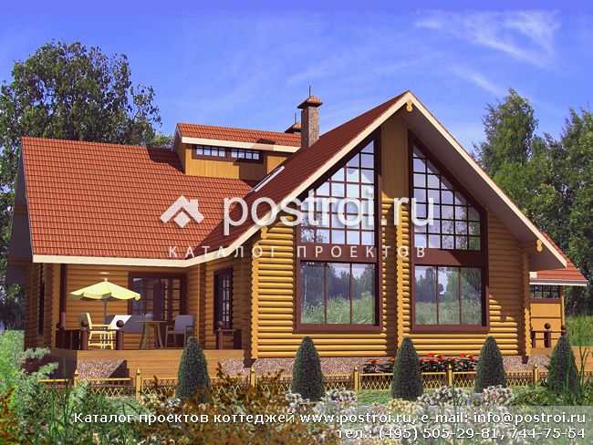 Большой деревянный дом № D-262-1D