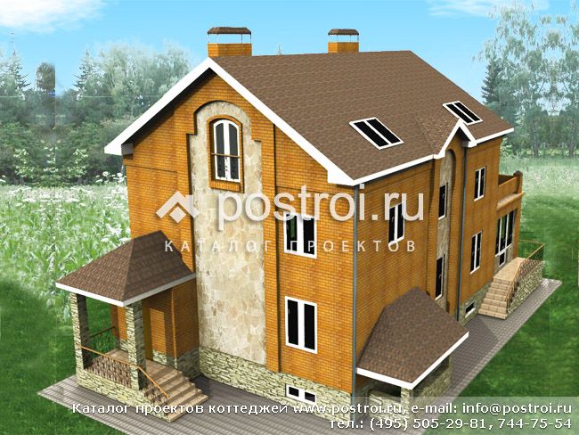 Проект трехэтажного дома № E-498-1K