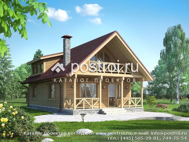 Проект: небольшой деревянный дом № G-127-1D