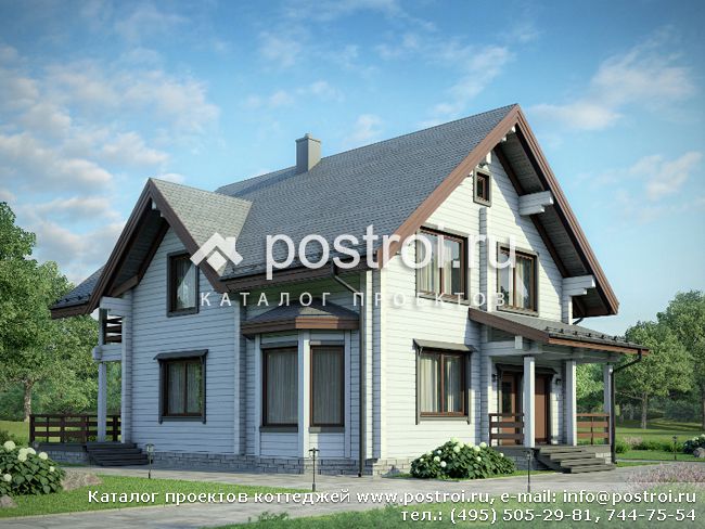 Деревянный дом, проект № G-174-1D