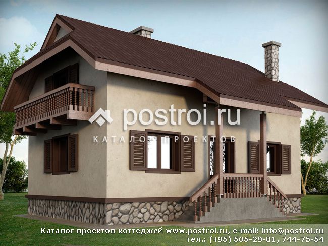 Проект кирпичного дома из теплой керамики № O-133-1K