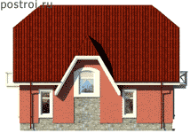 Проект дома 11,8 на 11,9 № O-159-1K - вид слева
