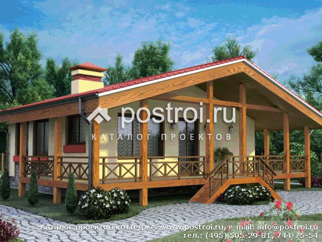 Проект кирпичного дома № T-071-1K