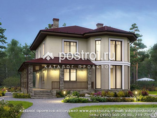 Проект кирпичного дома до 200 кв.м № V-166-1K