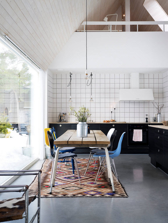 Контрастные сочетания кухонного пространства
