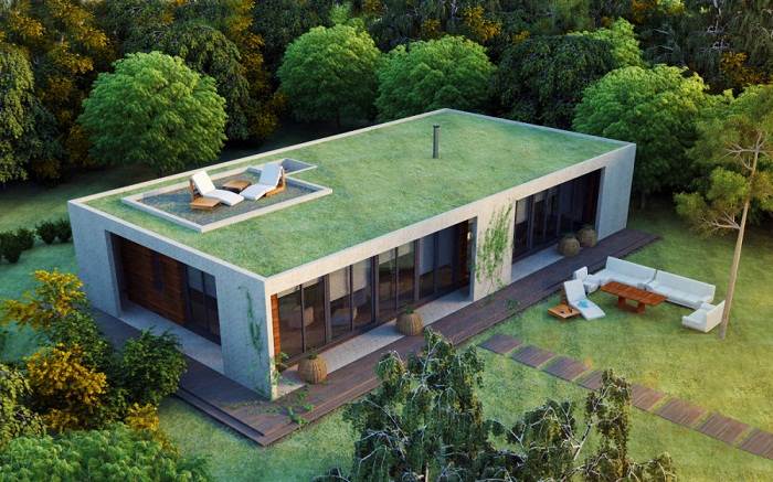 Дома с плоской крышей – современные тенденции и способы оформления на 28 фото