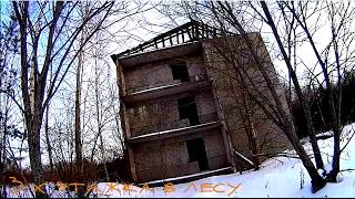 Заброшенный 3-х этажный дом в лесу