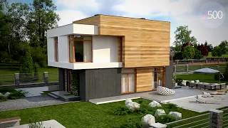 Проект дачного двухэтажного дома Z397 от Z500