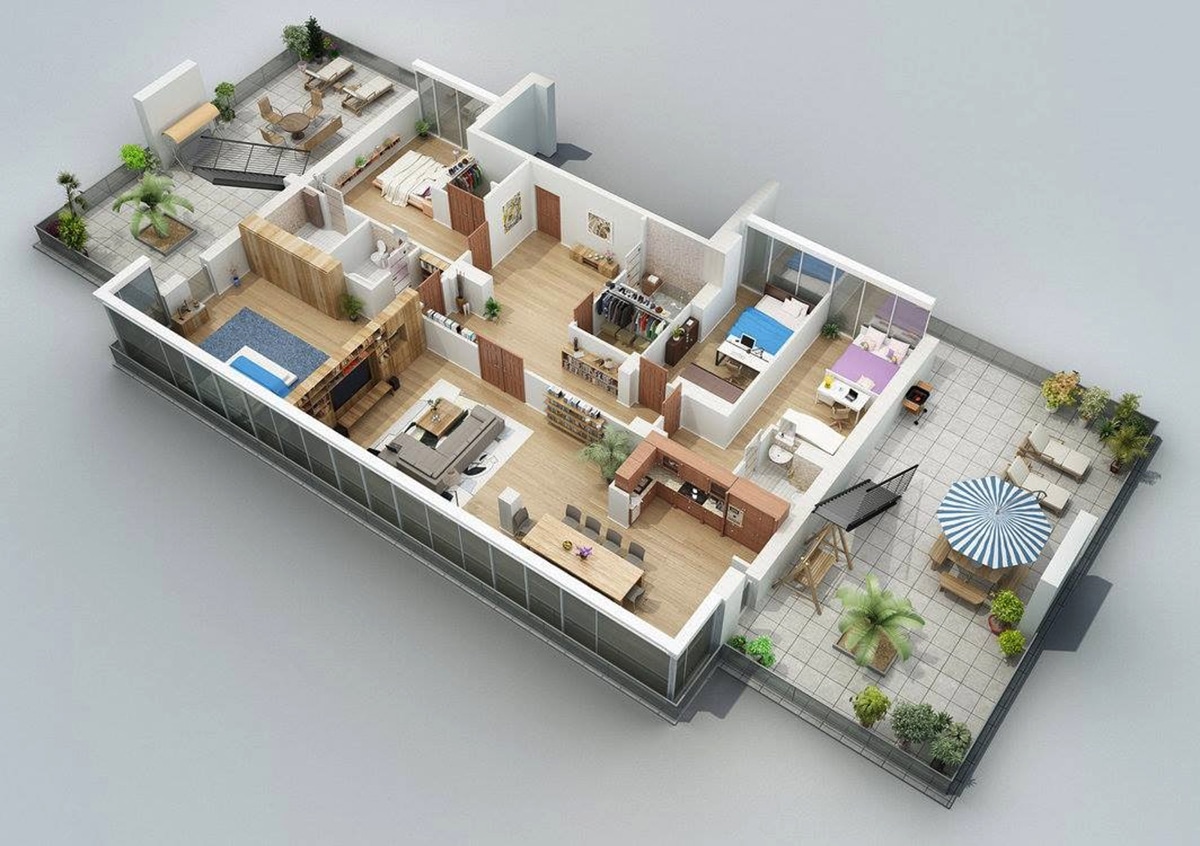 Дом Floorplan 3d