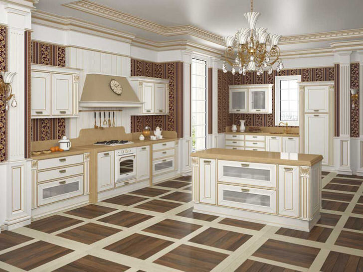 Изысканный стиль барокко на кухне.