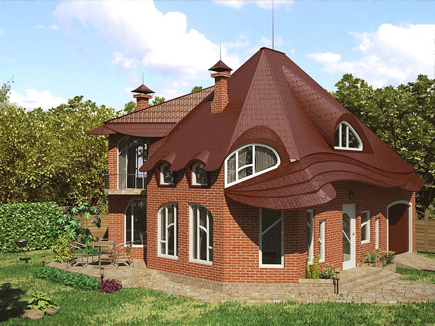 Дом с необычной крышей
