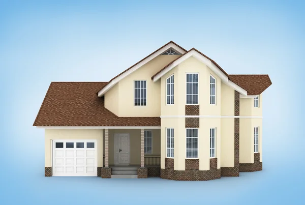 3D отображается общий дом — стоковое фото