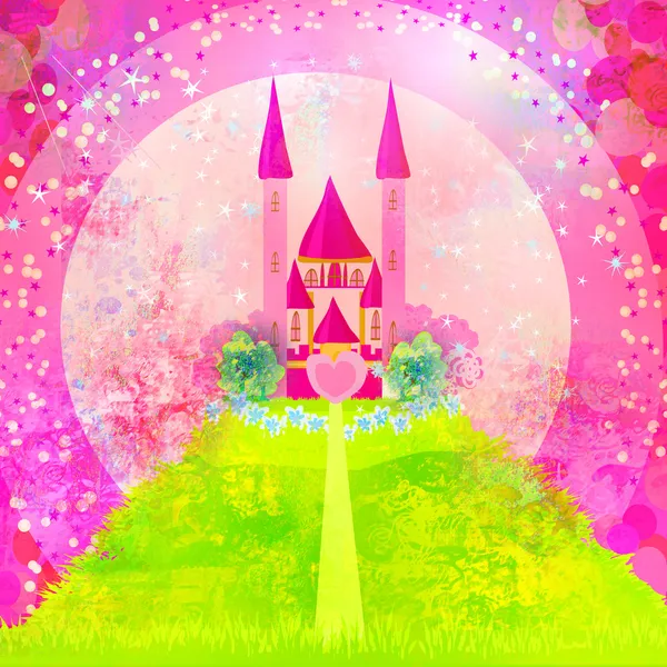 Волшебная сказочная принцесса замок — стоковое фото