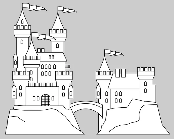 Сказка замка — стоковый вектор