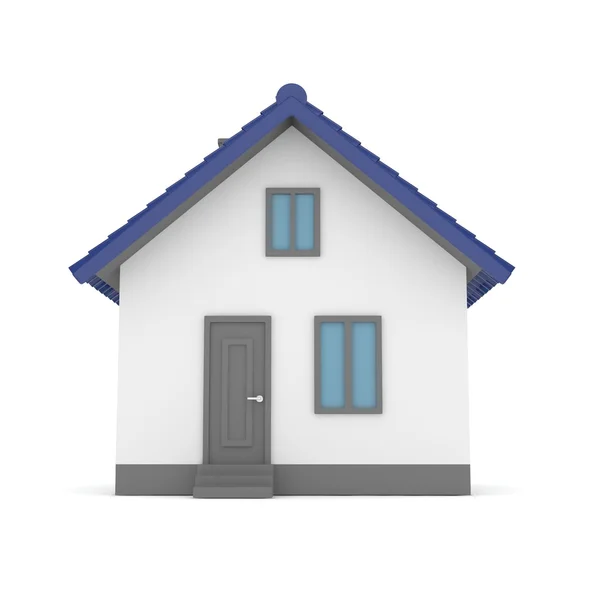 3D дом с крышей — стоковое фото