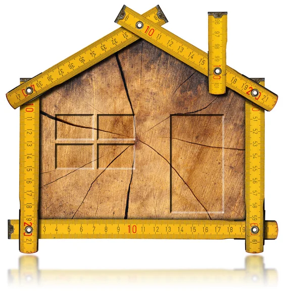 Концепция проекта деревянного дома — стоковое фото