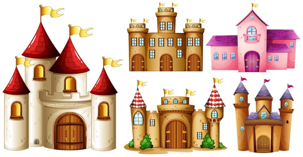 Пять дизайн башни замка — стоковый вектор