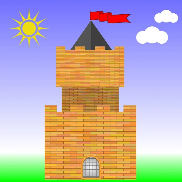 Кирпичный замок — стоковый вектор