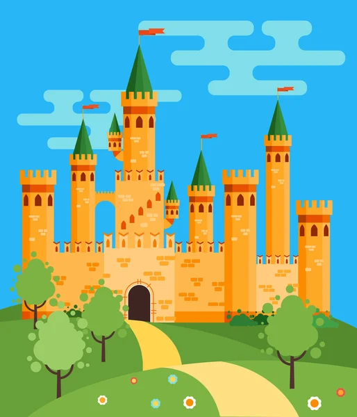 Замок сказки — стоковый вектор