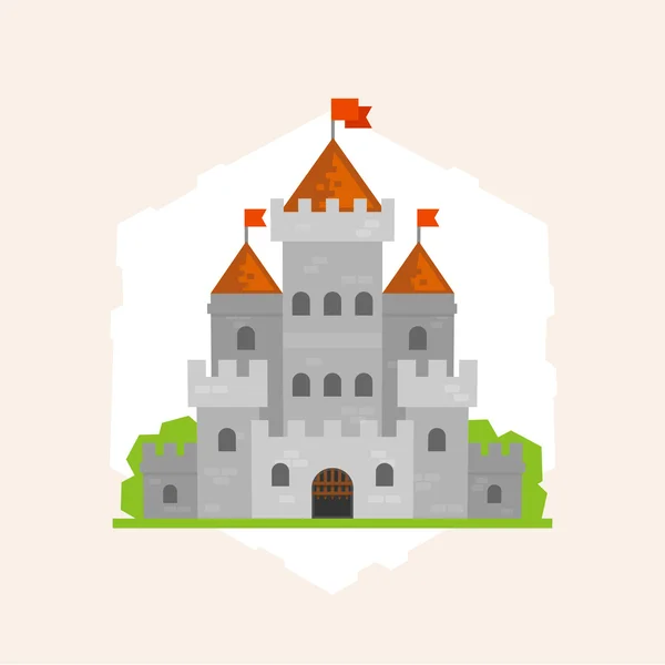 Средневековый каменный замок — стоковый вектор