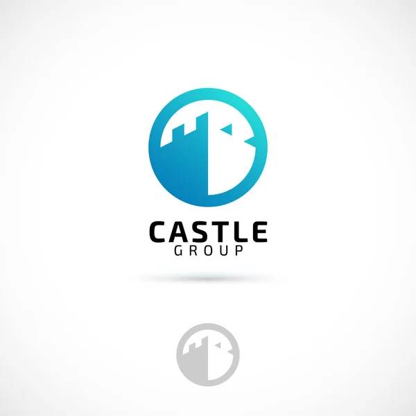Замок в круг значок символа — стоковый вектор
