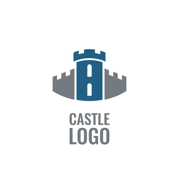Замок, крепость векторный логотип. Башня архитектуры значок — стоковый вектор