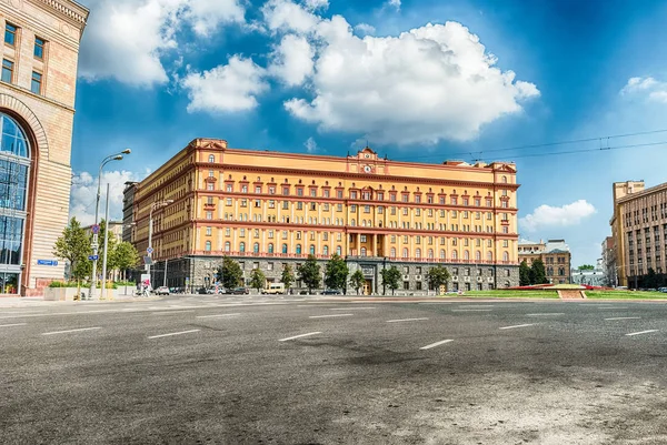 Лубянка здание, знаковых КГБ бывшего штаба, Москва, Россия — стоковое фото