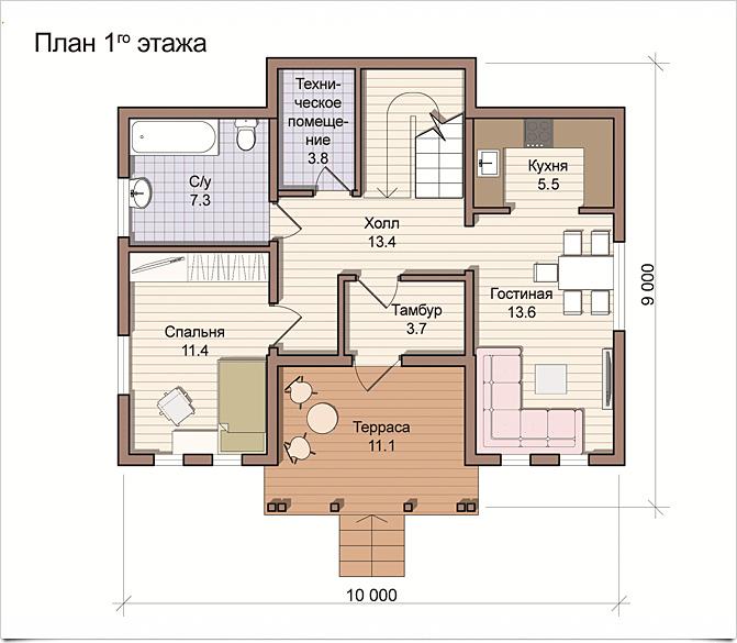 План коттеджа 2 этажа: Проекты двухэтажных домов и коттеджей — SkAlice .