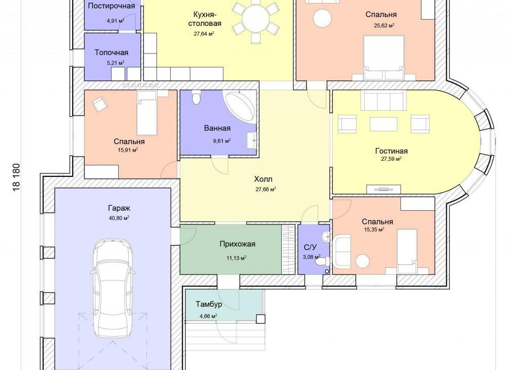 Дизайн интерьера дома 250 м² в коттеджном посёлке «Турейка» | Современная гармония с природой и архитектурное единство